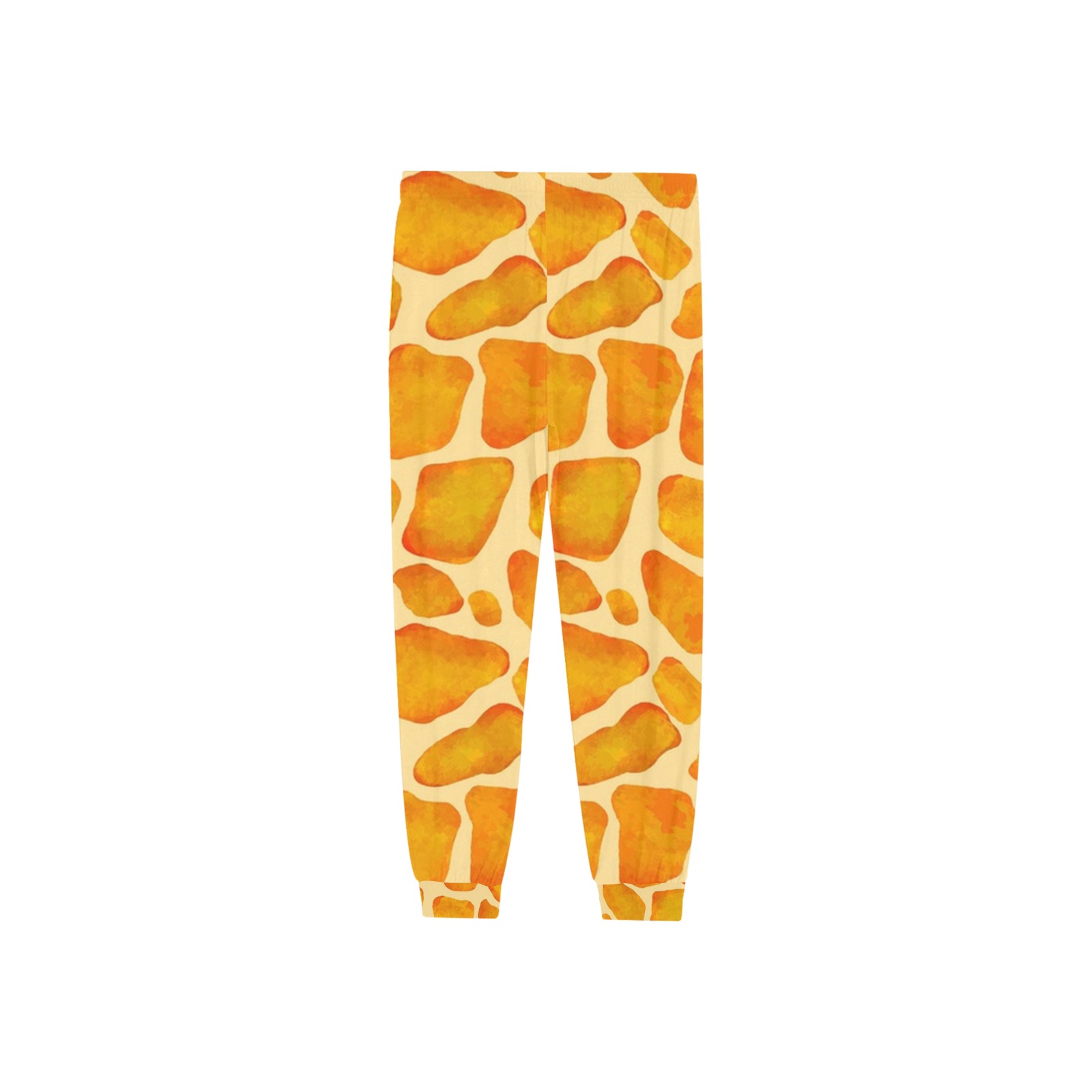 Giraffe Print Men's Pajama Trousers with Custom Cuff