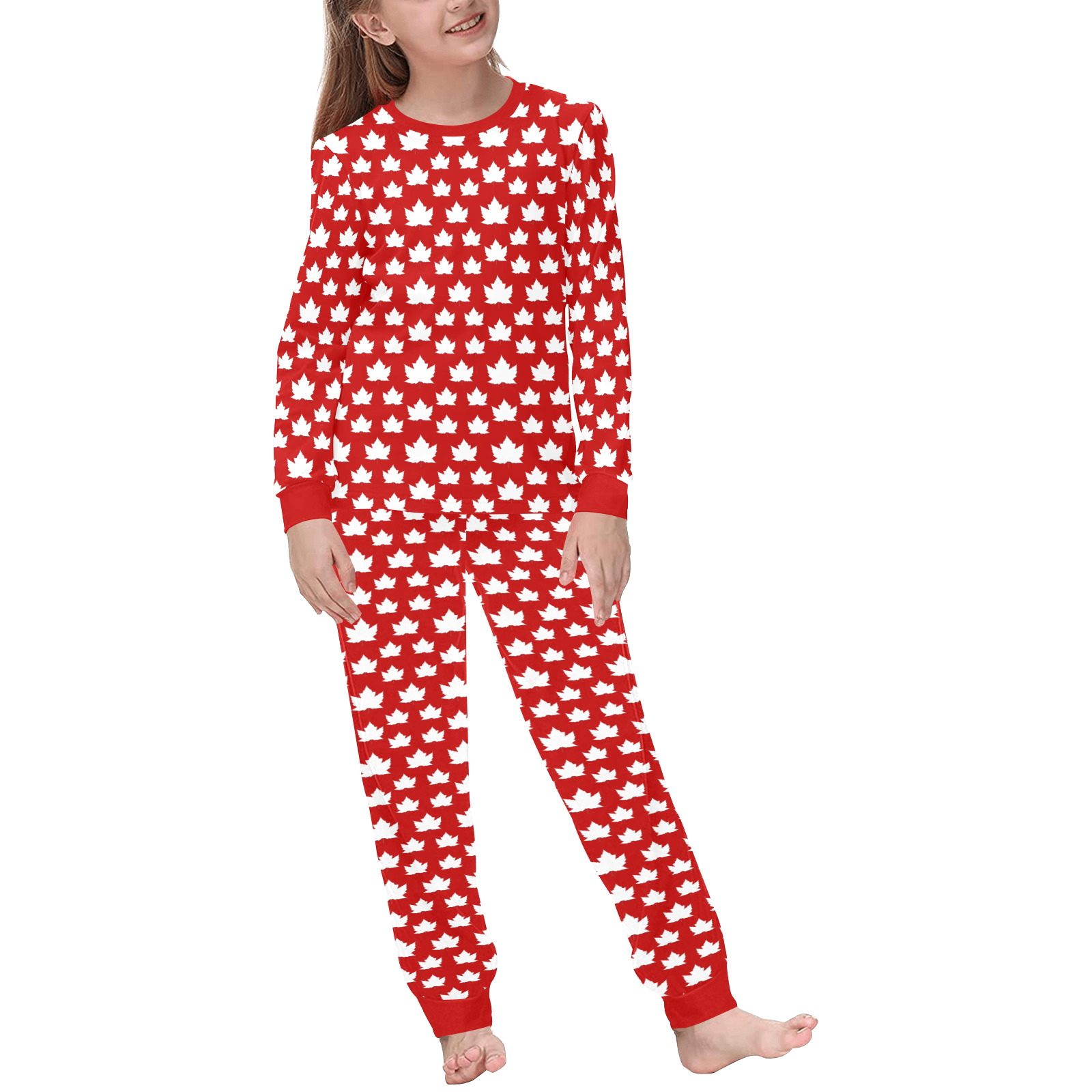 Cute Kid's Canada Pajamas Kids' All Over Print Pajama Set