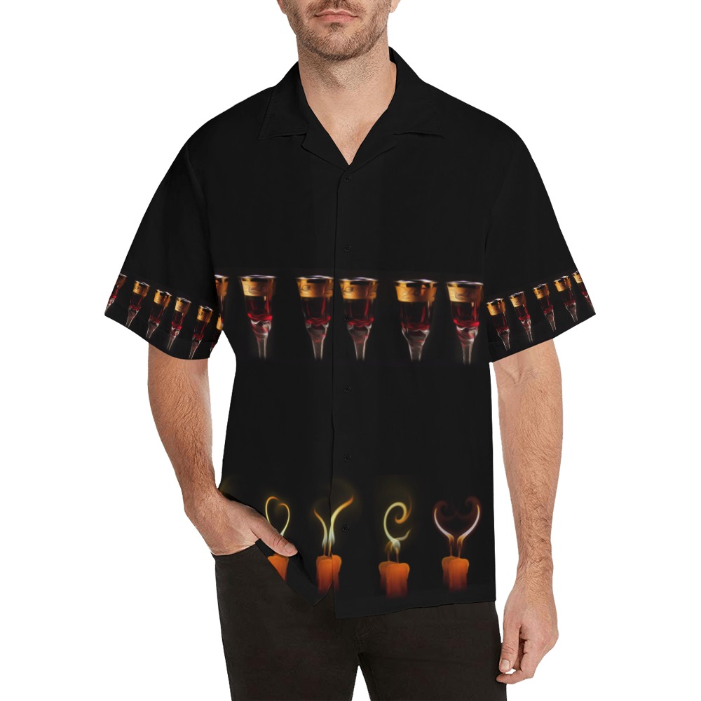 Gothic Wine Candles Ritual Hawaiian Shirt (Model T58)