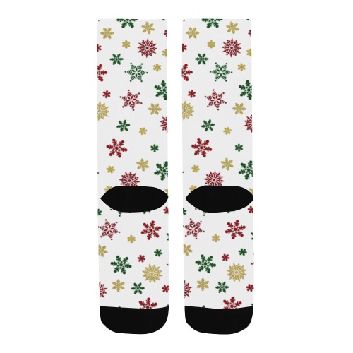 Snowflake Print Men's Custom Socks