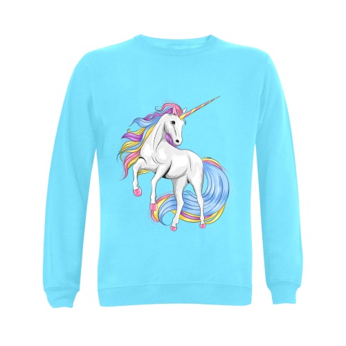 Unicorn Gildan Crewneck Sweatshirt(NEW) (Model H01)