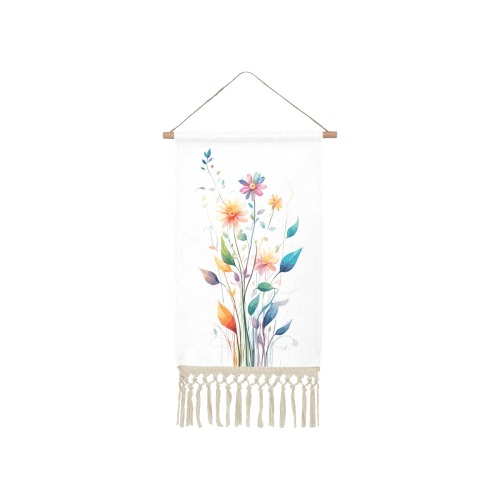 A bunch of colorful wildflowers. Charming art. Linen Hanging Poster