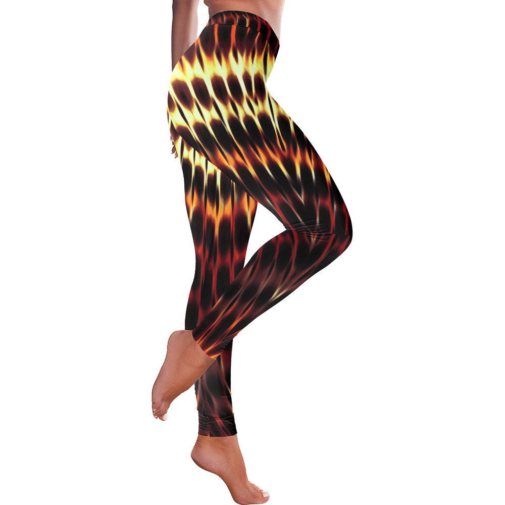 Modern Digital Hippie Tie-Dye Women's Low Rise Leggings (Invisible Stitch) (Model L05)