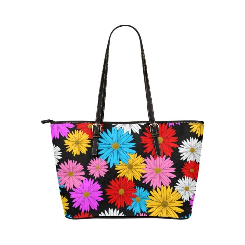 Daisy tote Leather Tote Bag/Large (Model 1651)
