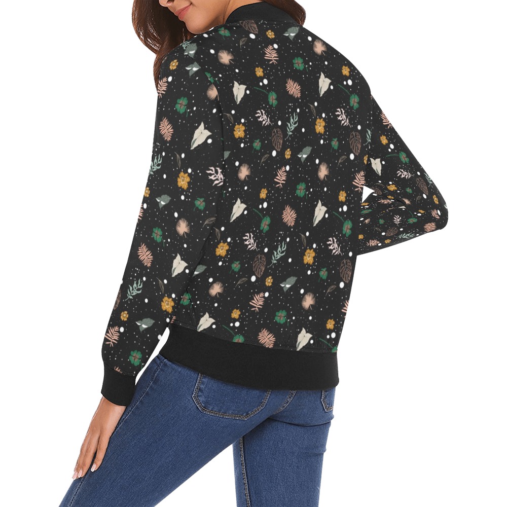 Lucky nature in space I All Over Print Bomber Jacket for Women (Model H19)