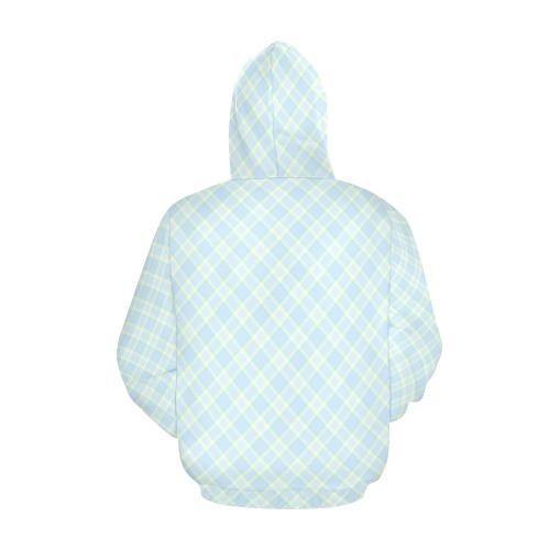 Pastel Baby Boy Plaid All Over Print Hoodie for Men (USA Size) (Model H13)