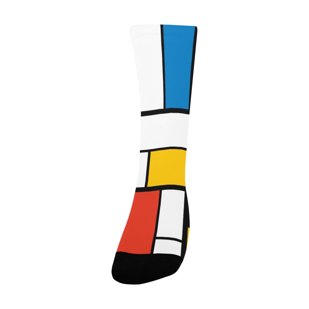 Mondrian De Stijl Modern Women's Custom Socks