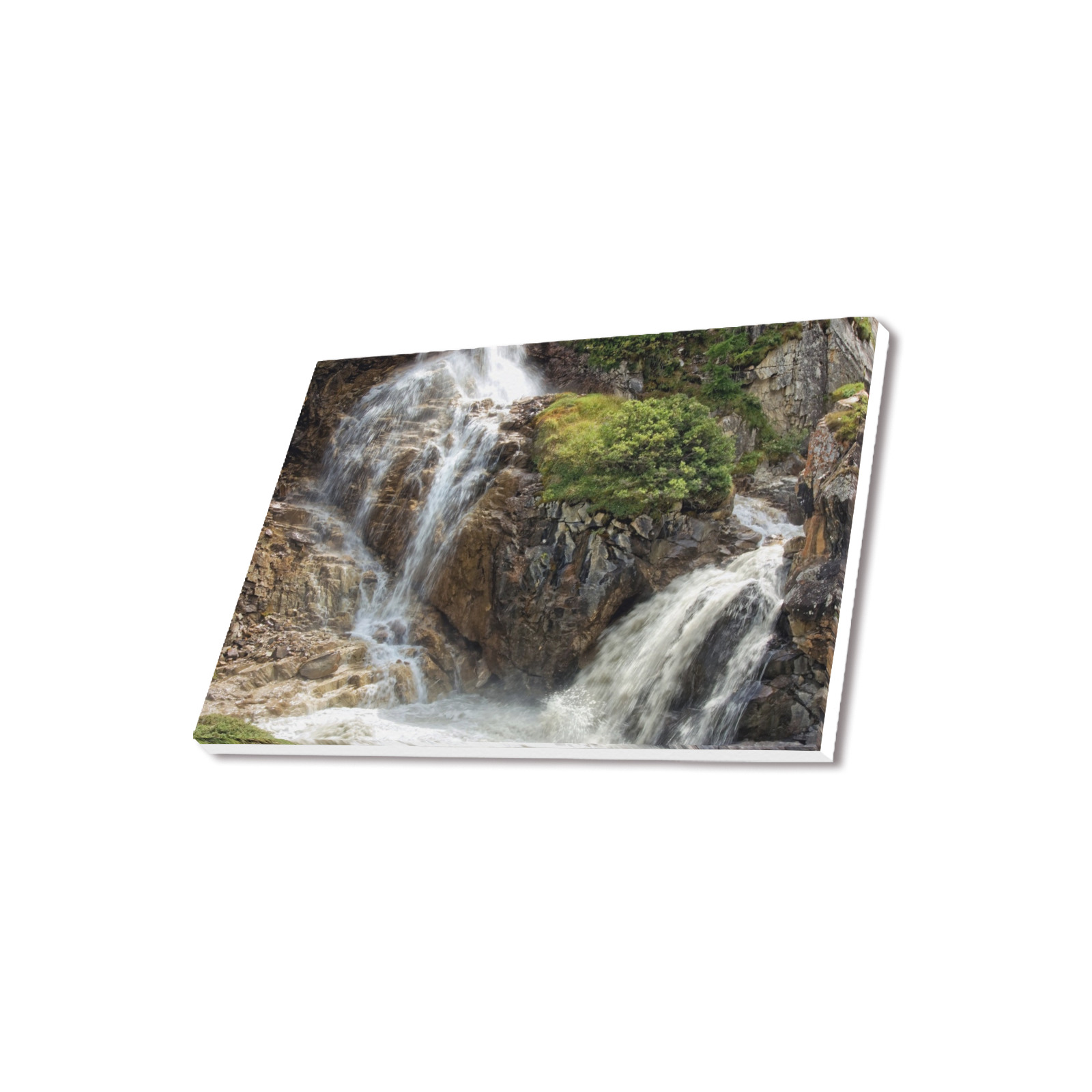 Mountain river rocks Frame Canvas Print 18"x12"