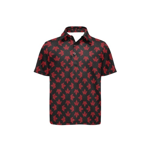Cool Canada Kid's Team Little Boys' All Over Print Polo Shirt (Model T55)