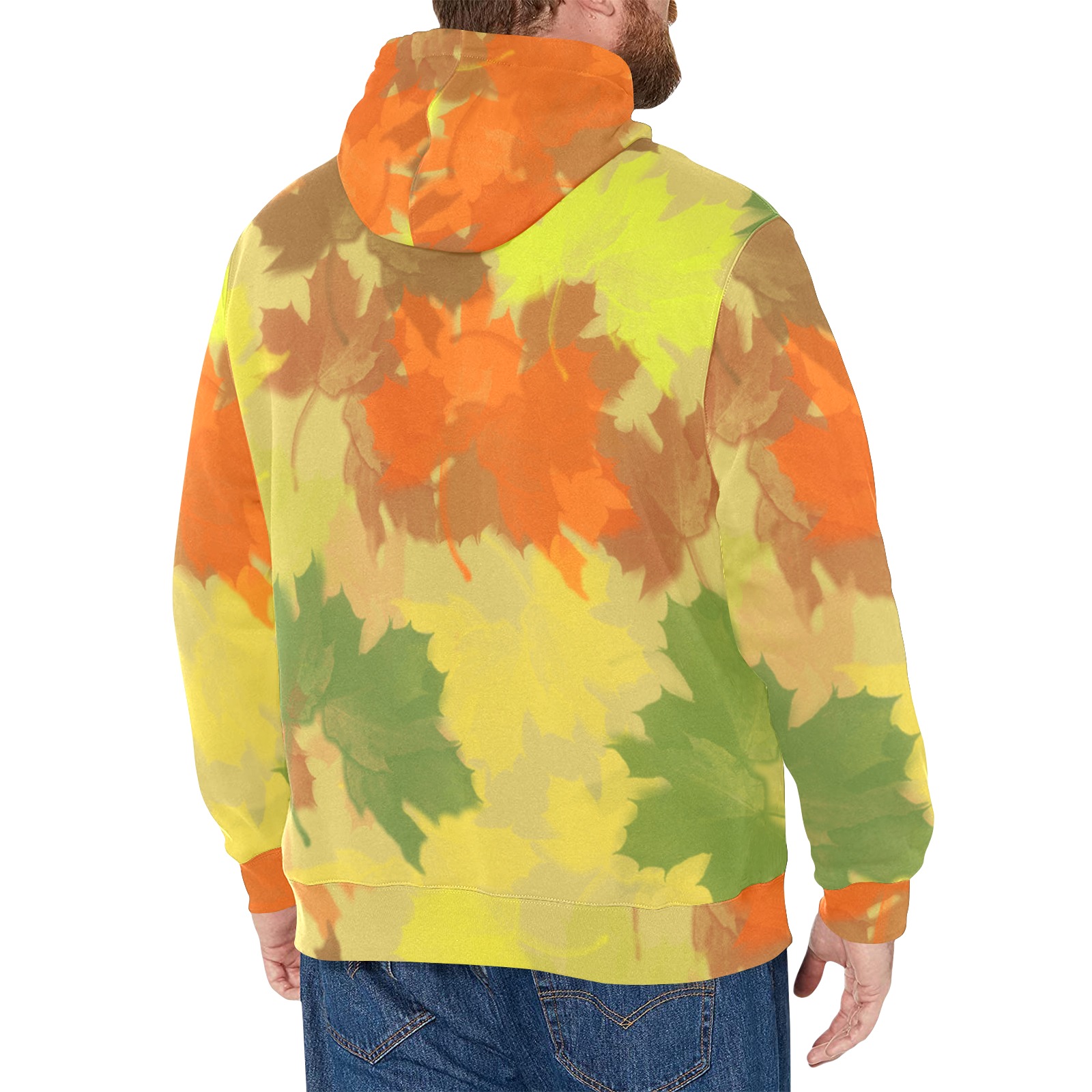Autumn Leaves / Fall Leaves Men's Long Sleeve Fleece Hoodie (Model H55)