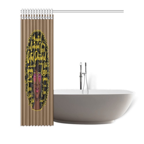 "GIFTED" Shower Curtain(BROWN) 72"x72" Shower Curtain 72"x72"