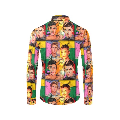 Mens Pop ARt by Nico Bielow Men's All Over Print Casual Dress Shirt (Model T61)