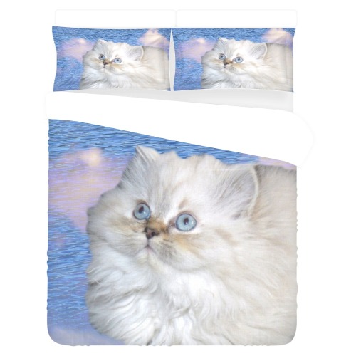 Cat and Water 3-Piece Bedding Set