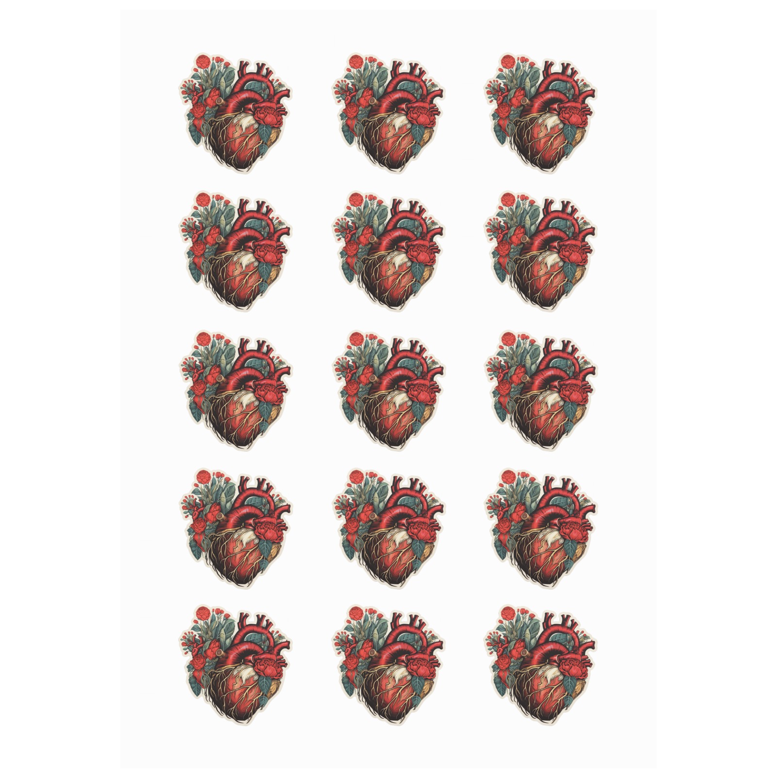 Heart v1 Personalized Temporary Tattoo (15 Pieces)