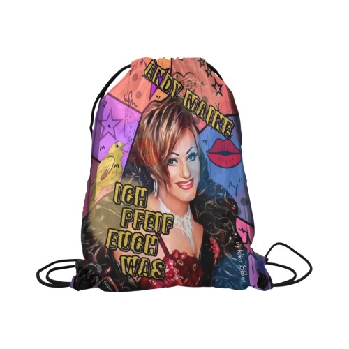 Andy Maine 2023 by Nico Bielow Large Drawstring Bag Model 1604 (Twin Sides)  16.5"(W) * 19.3"(H)