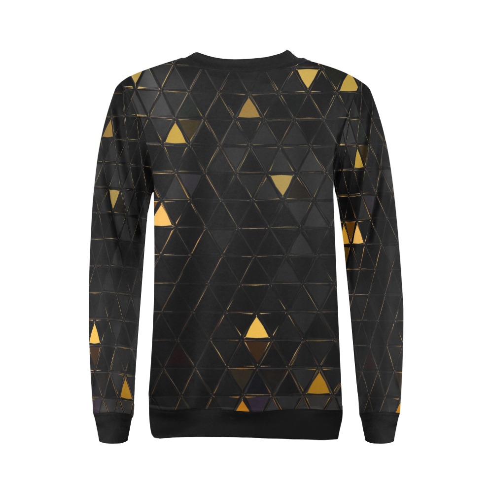 mosaic triangle 7 All Over Print Crewneck Sweatshirt for Women (Model H18)