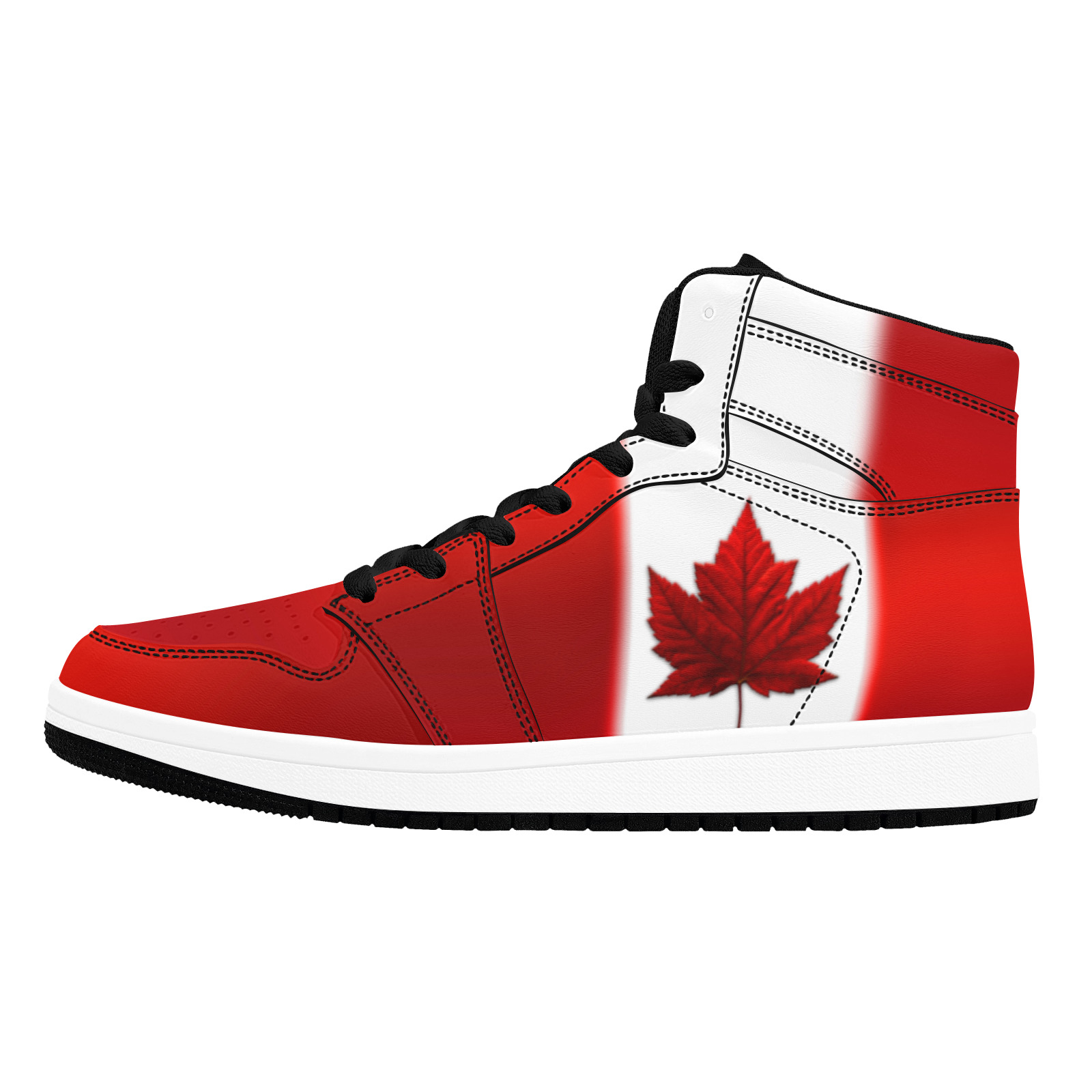 Canada Flag Sneakers Running Shoes Unisex High Top Sneakers (Model 20042)