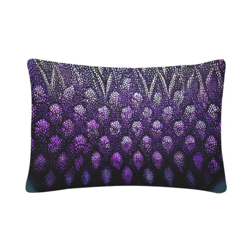 purple flower pattern Custom Pillow Case 20"x 30" (One Side) (Set of 2)