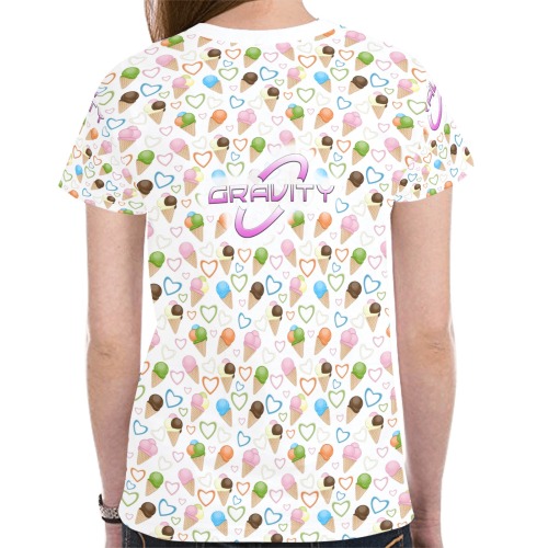 Ice Cream T-Shirt New All Over Print T-shirt for Women (Model T45)