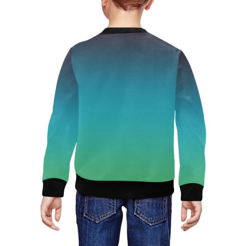 blu grn brn All Over Print Crewneck Sweatshirt for Kids (Model H29)