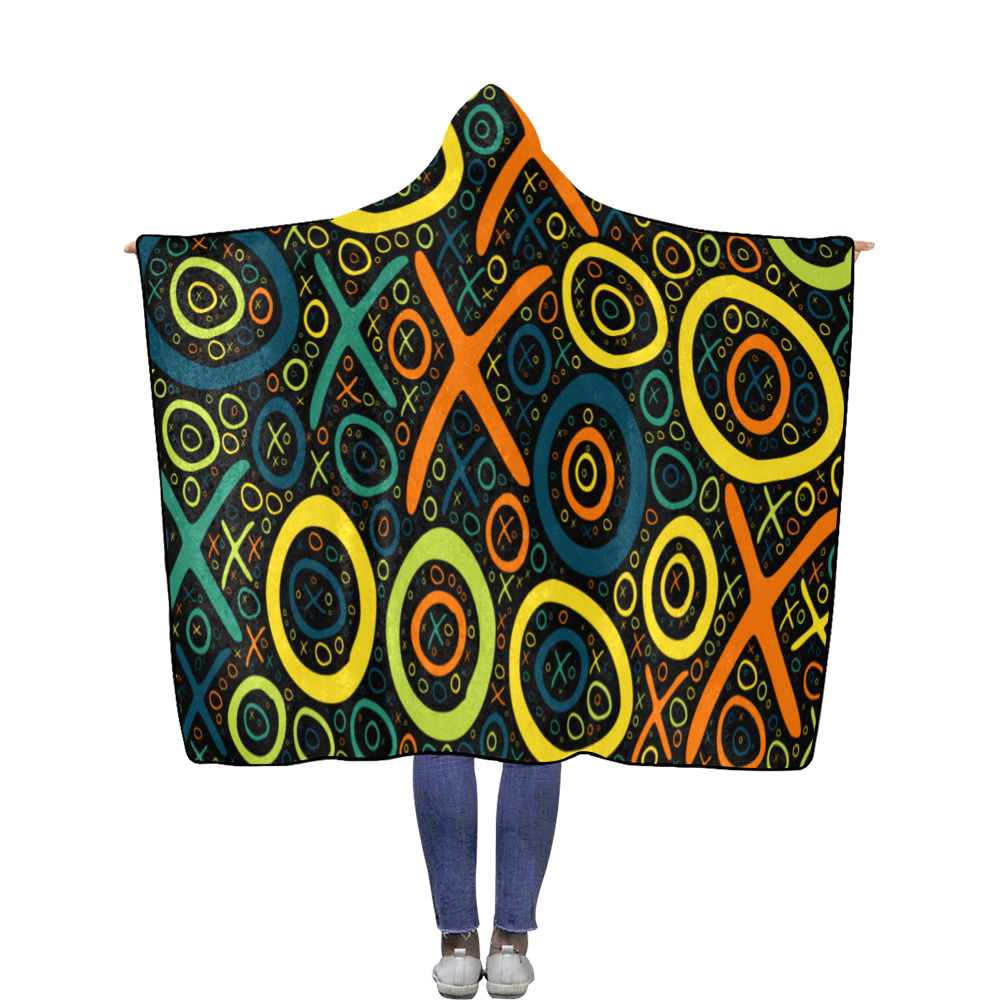 XO0L2-O SYMPLZ Hooded Blanket Flannel Hooded Blanket 56''x80''