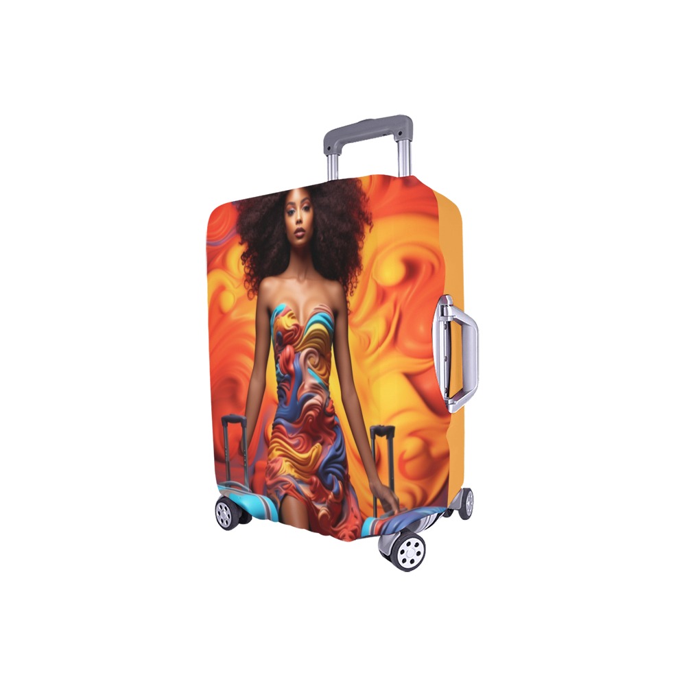 Traveling Beauty Luggage Cover (Small) Luggage Cover/Small 18"-21"