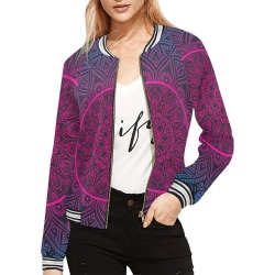 Mandala All Over Print Bomber Jacket for Women (Model H21)