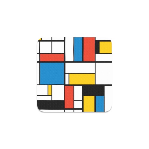 Mondrian De Stijl Modern Square Coaster