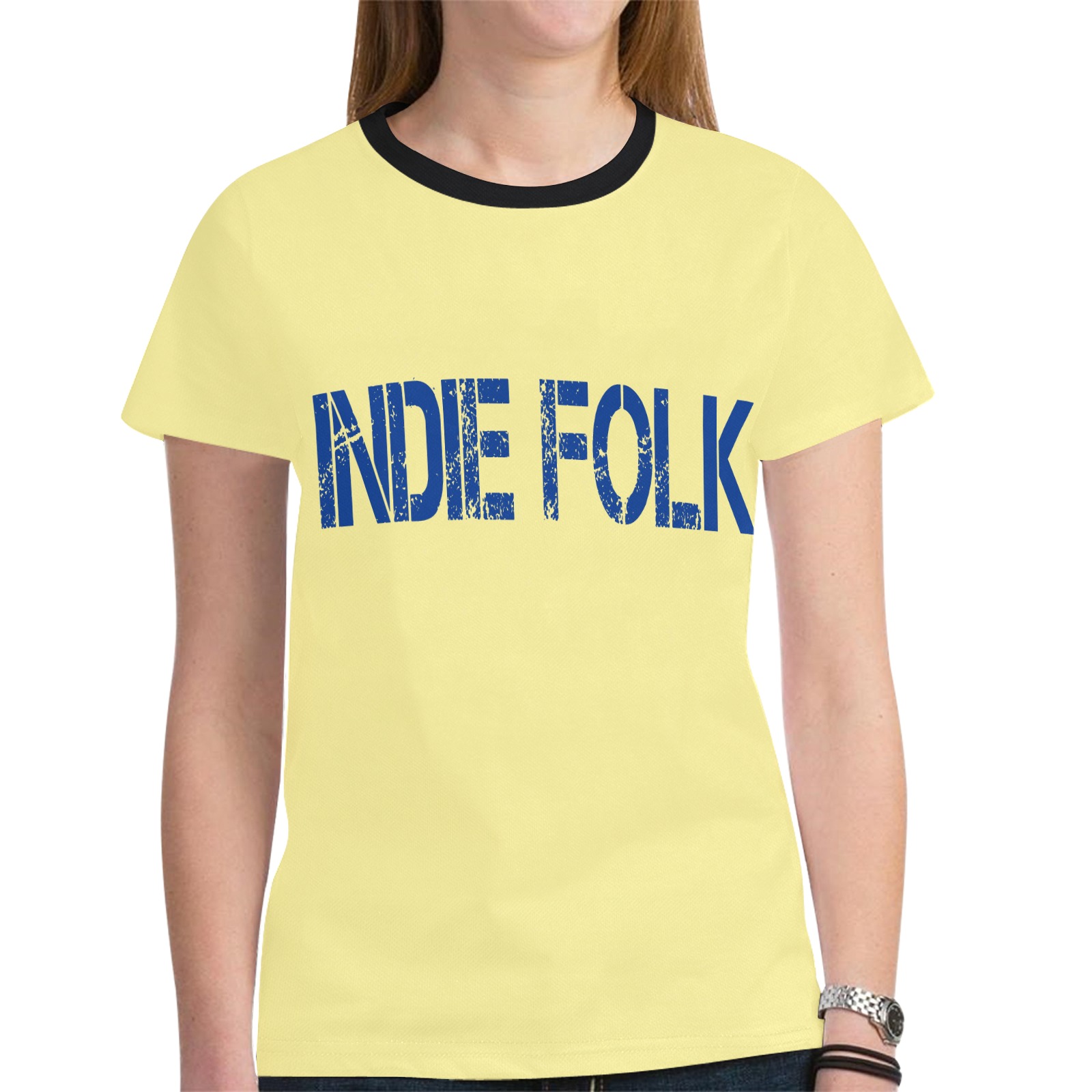 indie folk New All Over Print T-shirt for Women (Model T45)