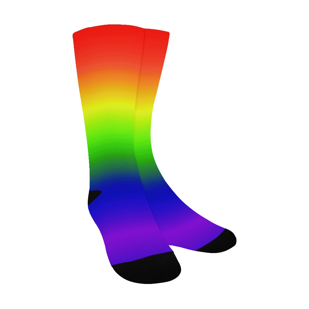 rainbow side Men's Custom Socks