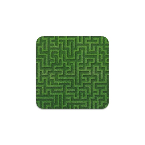 Green Maze Square Coaster