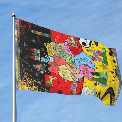 Germany 2022 Pop Art by Nico Bielow Custom Flag 8x5 Ft (96"x60") (One Side)