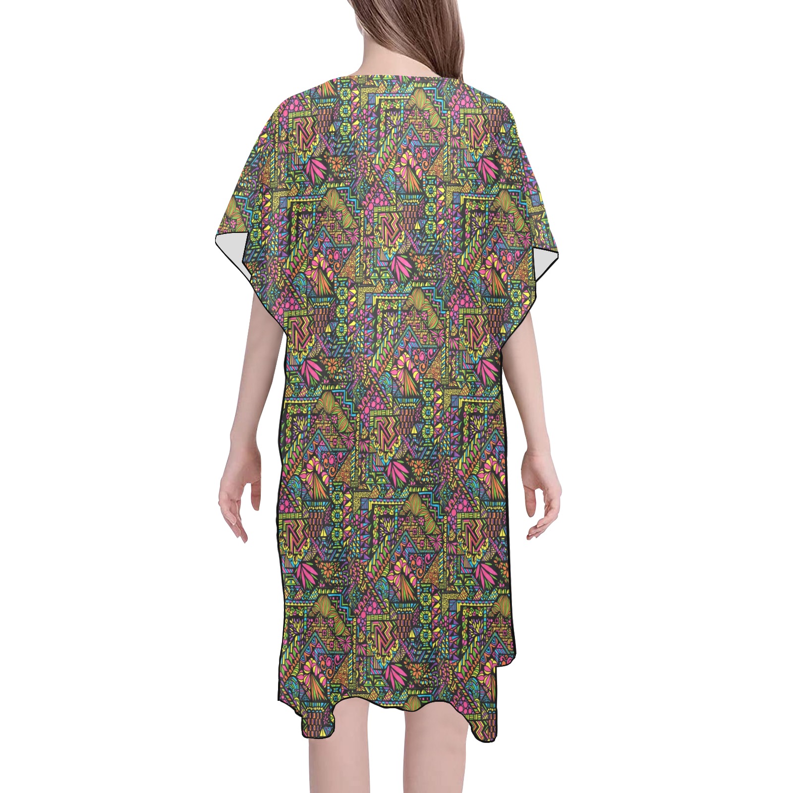 Through the Looking Glass Mid-Length Side Slits Chiffon Cover Ups (Model H50)