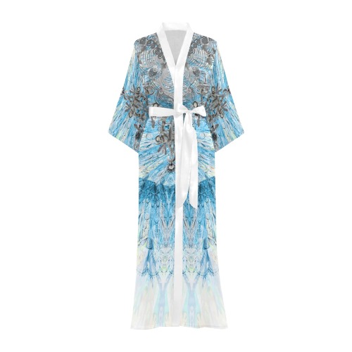eagle 3 r n front Long Kimono Robe