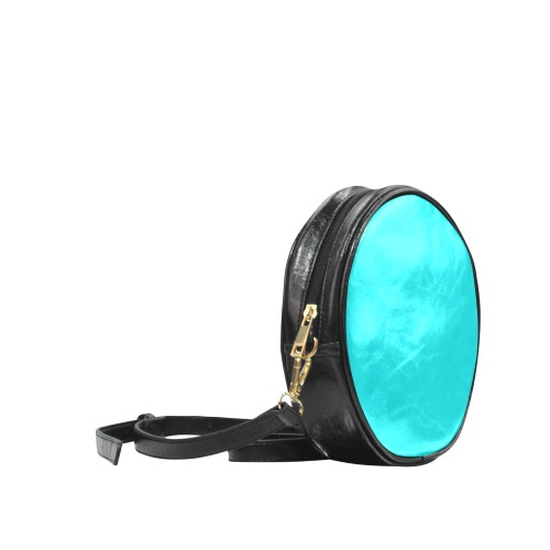 color dark turquoise Round Sling Bag (Model 1647)