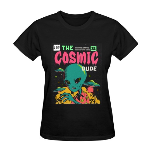 Alien Cosmic Dude Sunny Women's T-shirt (Model T05)
