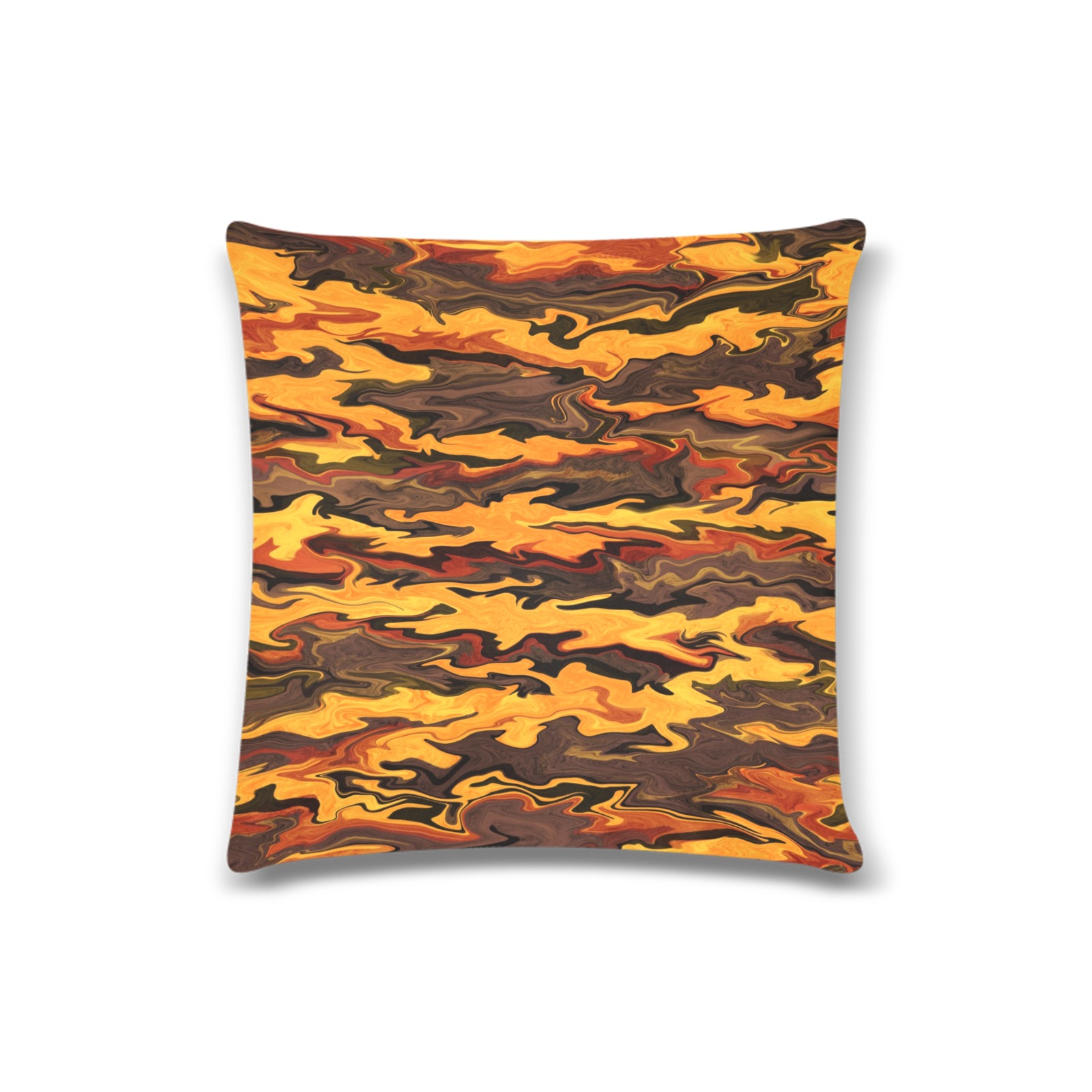tiger stripes Custom Zippered Pillow Case 16"x16"(Twin Sides)