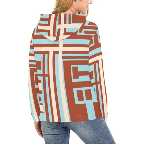 Model 1 All Over Print Hoodie for Women (USA Size) (Model H13)