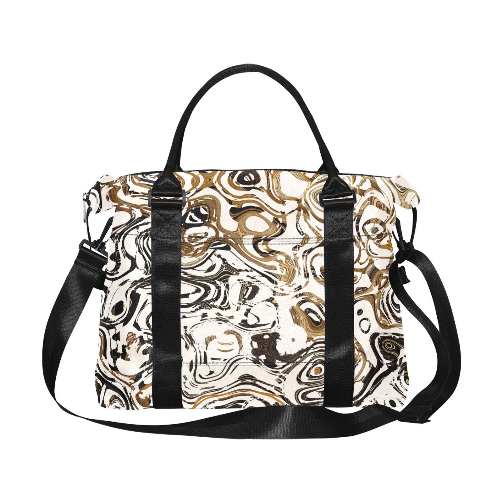 Marble Bronze Large Capacity Duffle Bag (Model 1715)