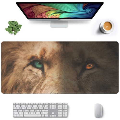 Lion behind the Ocean Gaming Mousepad (35"x16")