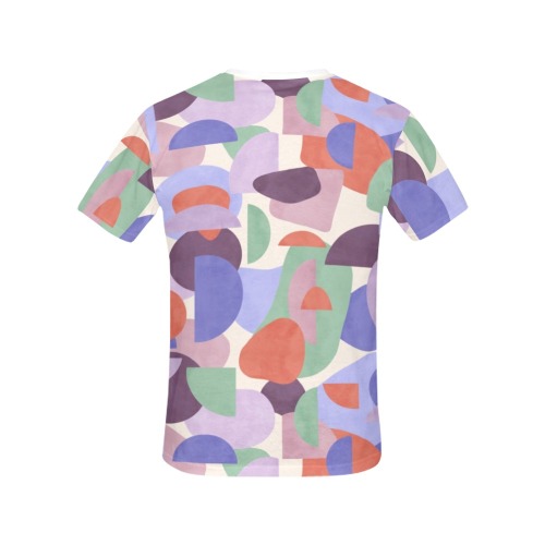 Retro abstract and colorful shapes All Over Print T-Shirt for Women (USA Size) (Model T40)