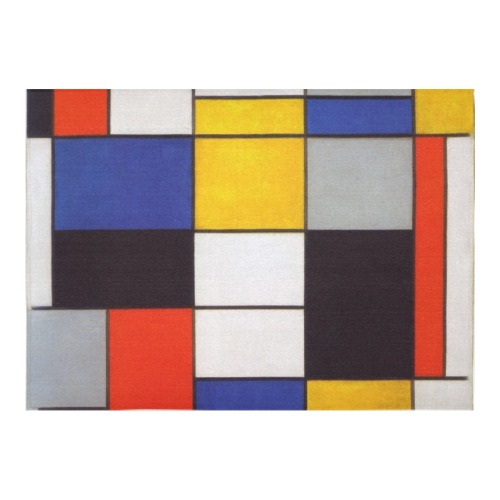 Composition A by Piet Mondrian Cotton Linen Tablecloth 60"x 84"