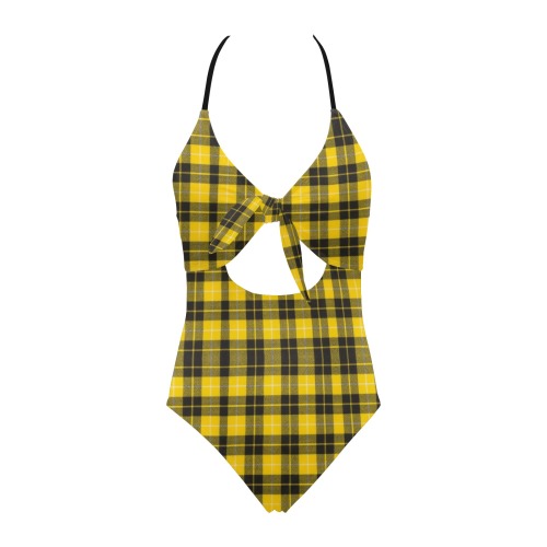 Barclay Dress Modern Backless Hollow Out Bow Tie Swimsuit (Model S17)