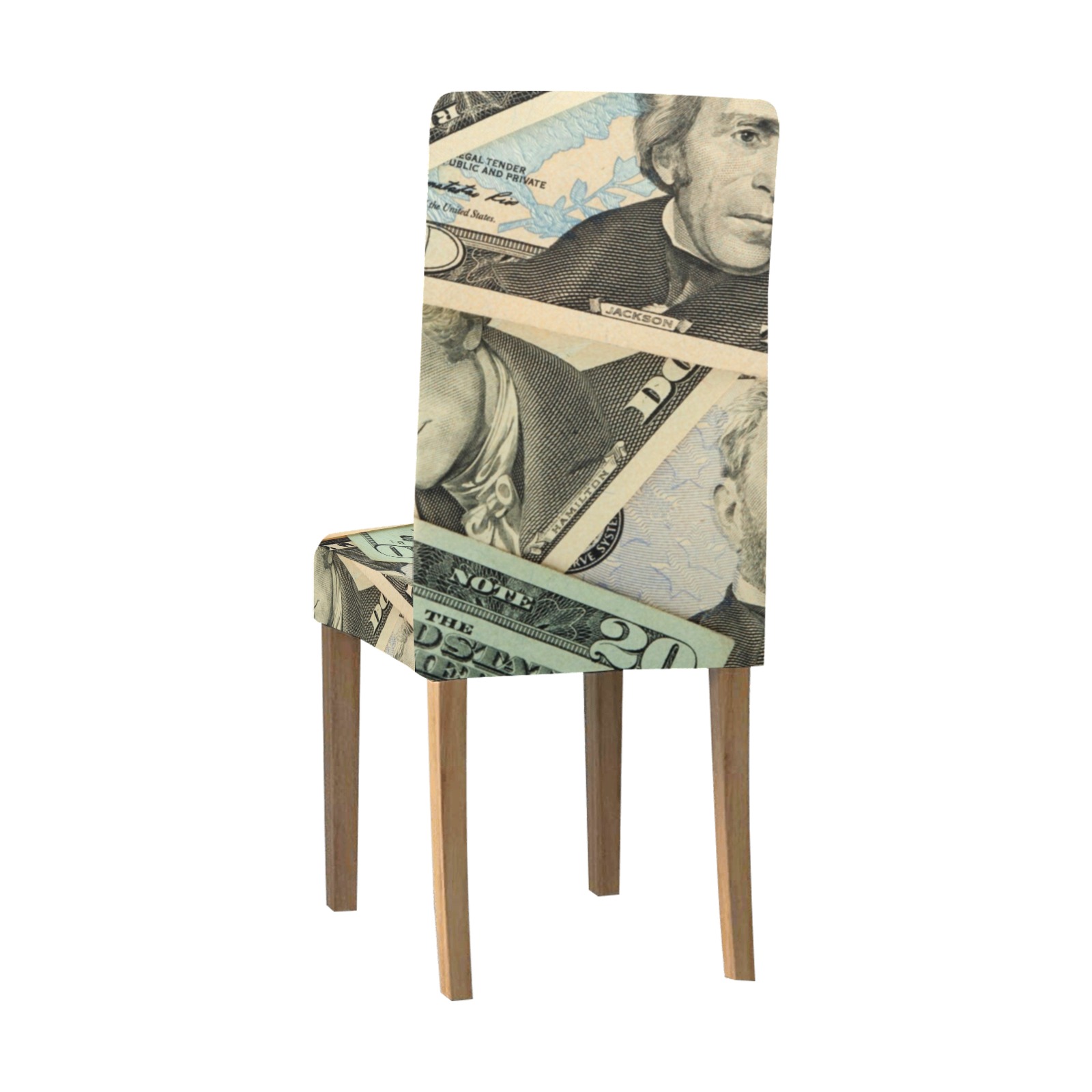 US PAPER CURRENCY Removable Dining Chair Cover
