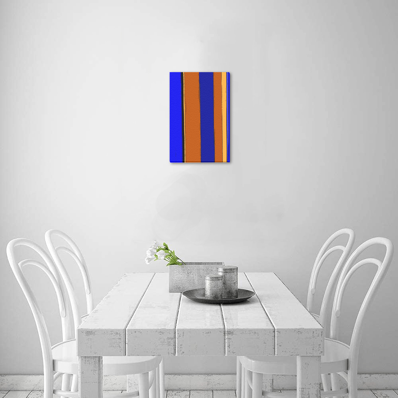 Abstract Blue And Orange 930 Upgraded Canvas Print 4"x6"