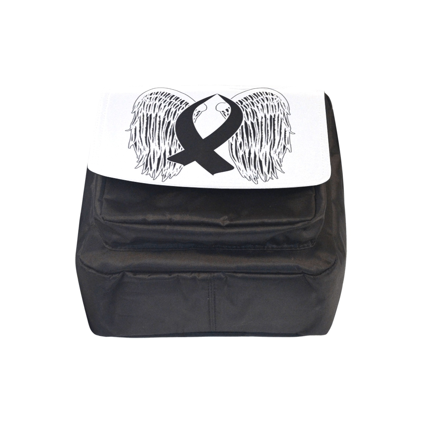 Winged Awareness Ribbon (Black) Crossbody Nylon Bags (Model 1633)