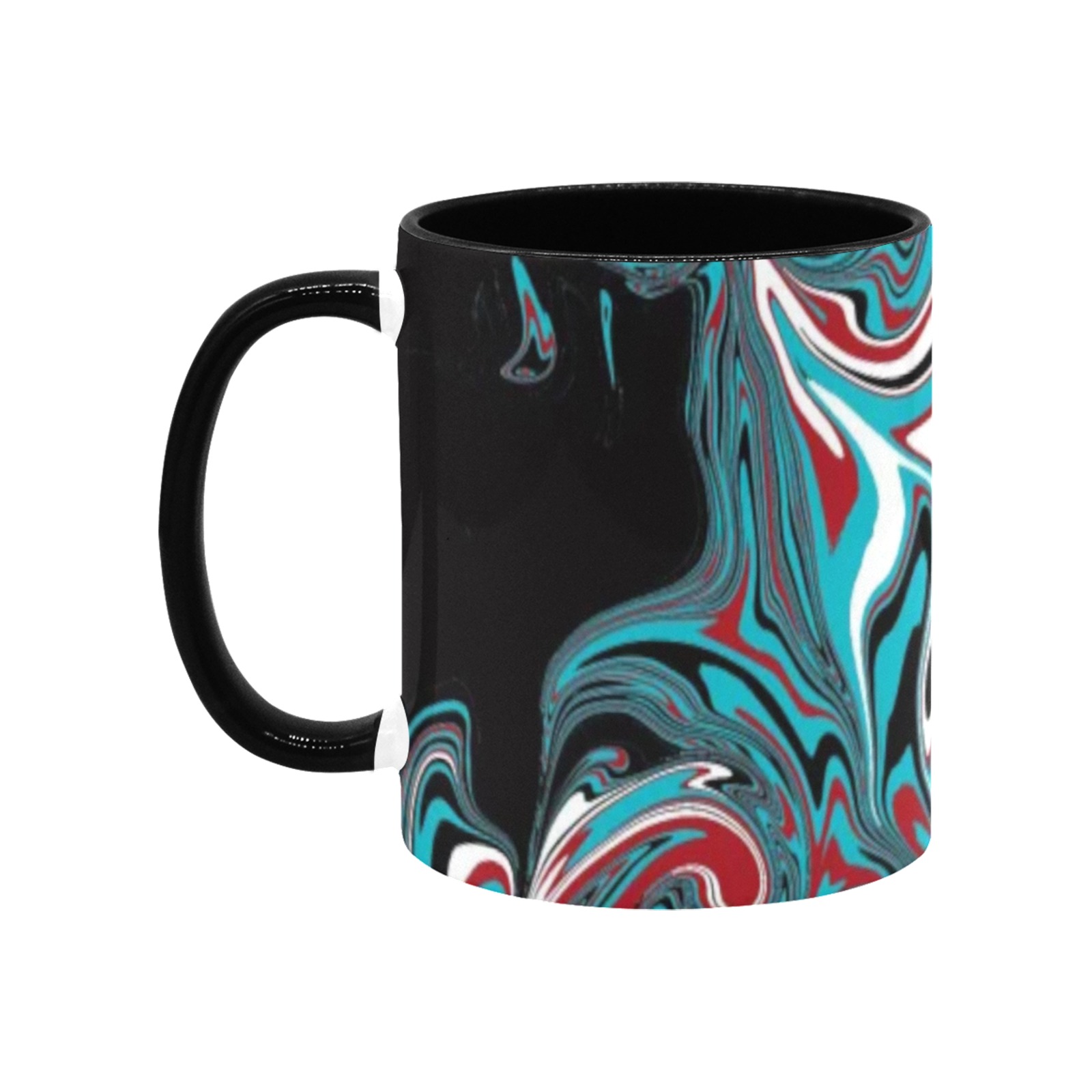 Dark Wave of Colors Custom Inner Color Mug (11oz)