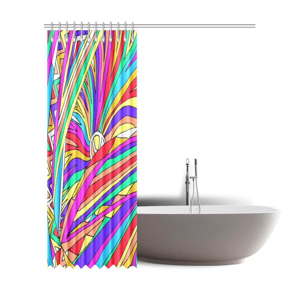 Abstract Sunset Shower Curtain 72"x84"