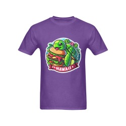 GREEN SEA TURTLE EATING BURGER 4 Men's T-Shirt in USA Size (Two Sides Printing)