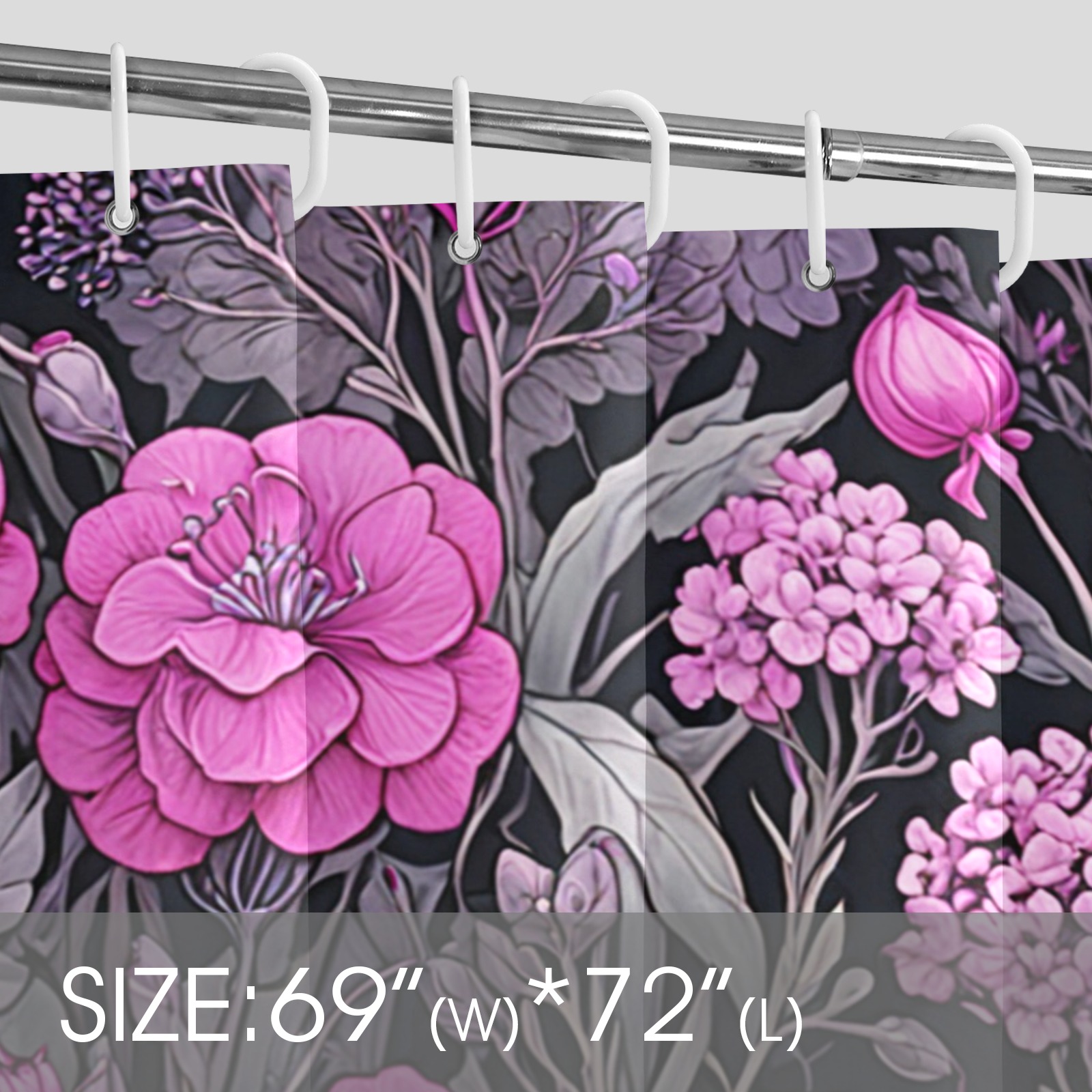 Fabulous Florals 40 Shower Curtain 69"x72"